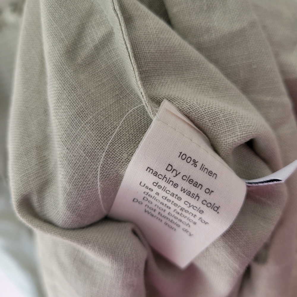 Sleeper 100% linen sage green atlanta midi dress, medium - Picture 13 of 14